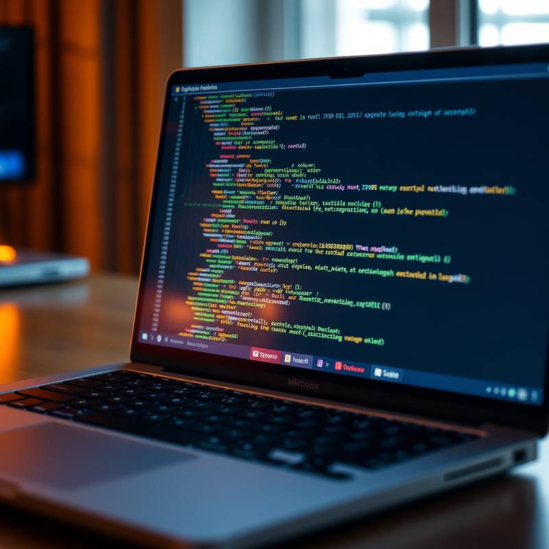 A laptop displaying Python code, representing the Python for Data Science course.
