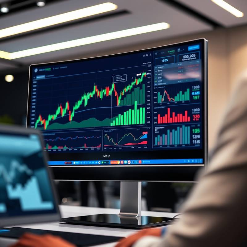 Financial charts and graphs displayed on a monitor, representing the Financial Modeling and Analysis course.